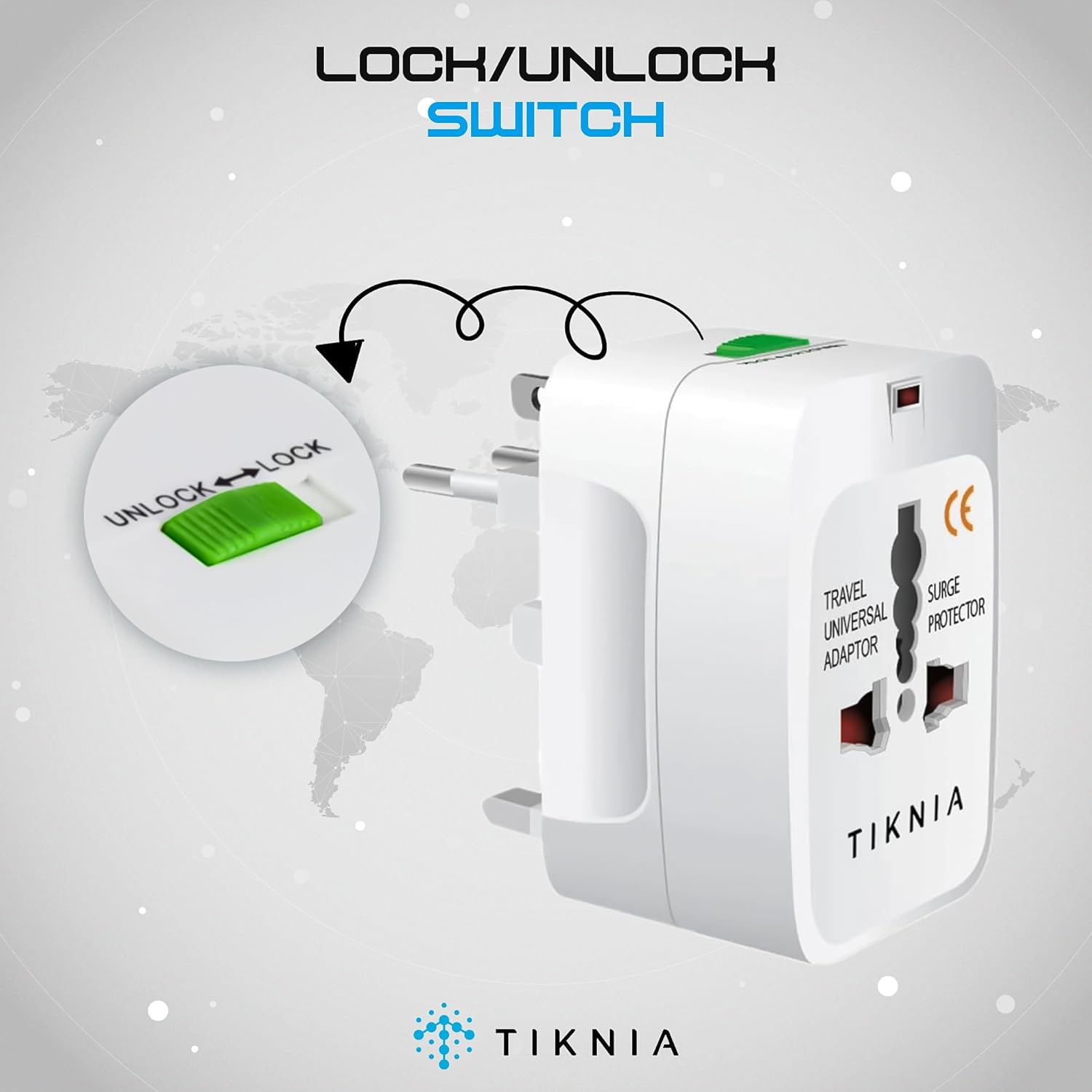 Travel Adapter, Worldwide All in One European Universal Adaptor, International Wall Charger Plug for (Without USB Port) Asia Europe UK AUS and USA - Image 4